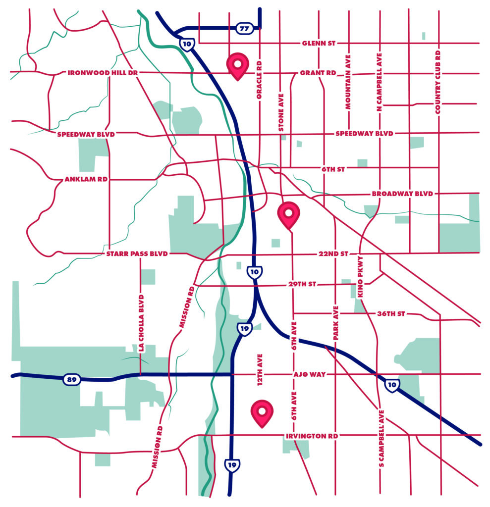 Map of mural locations